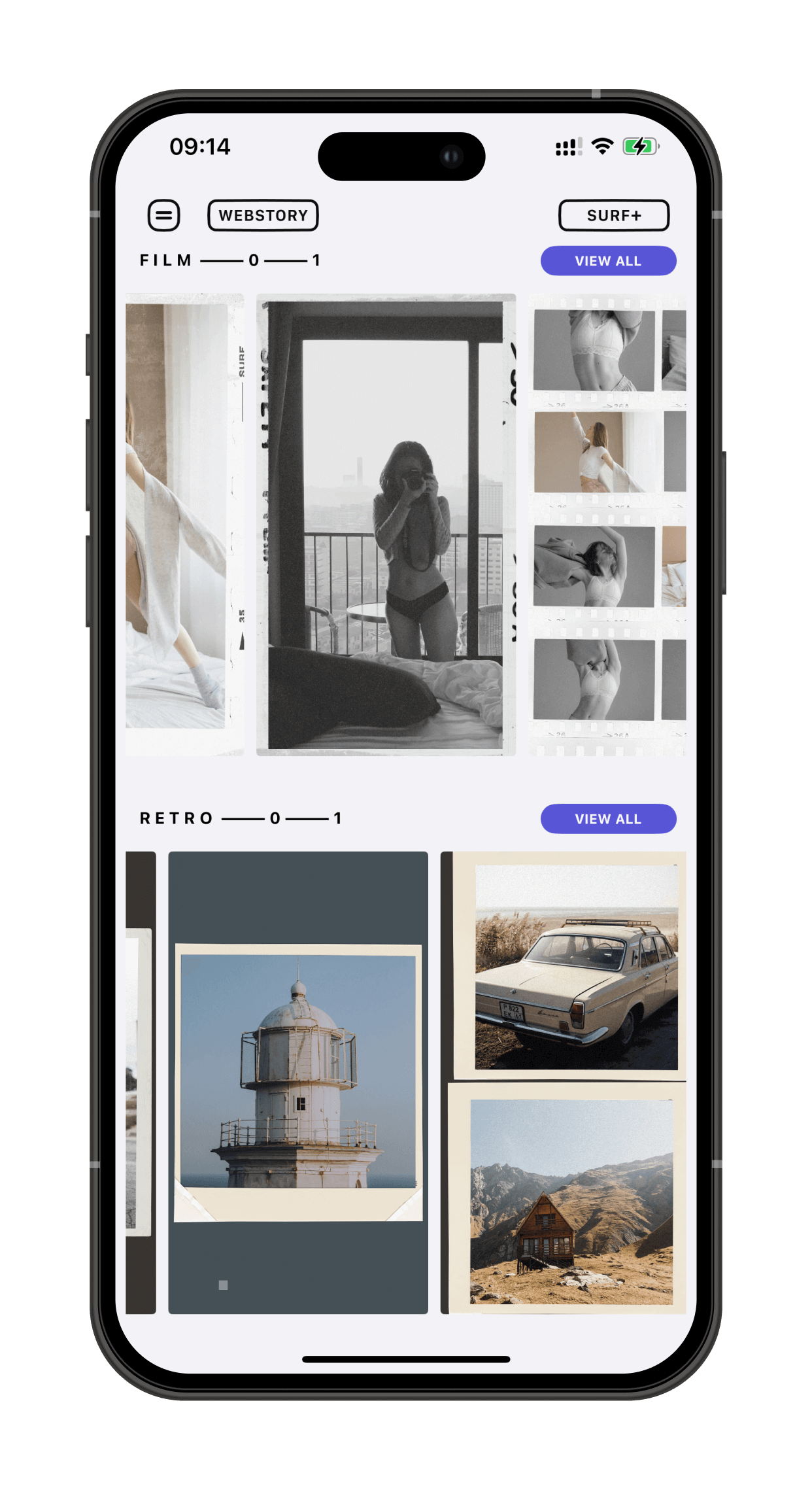 Collage maker template with layered photos and modern type for social stories